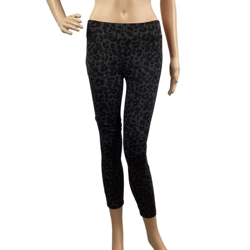 LOFT Petites Skinny Pants Size XXSP Gray Leopard Print Pull On